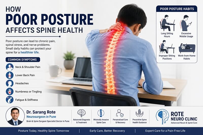 How Poor Posture Affects Spine Health | Best Neurosurgeon in Pune